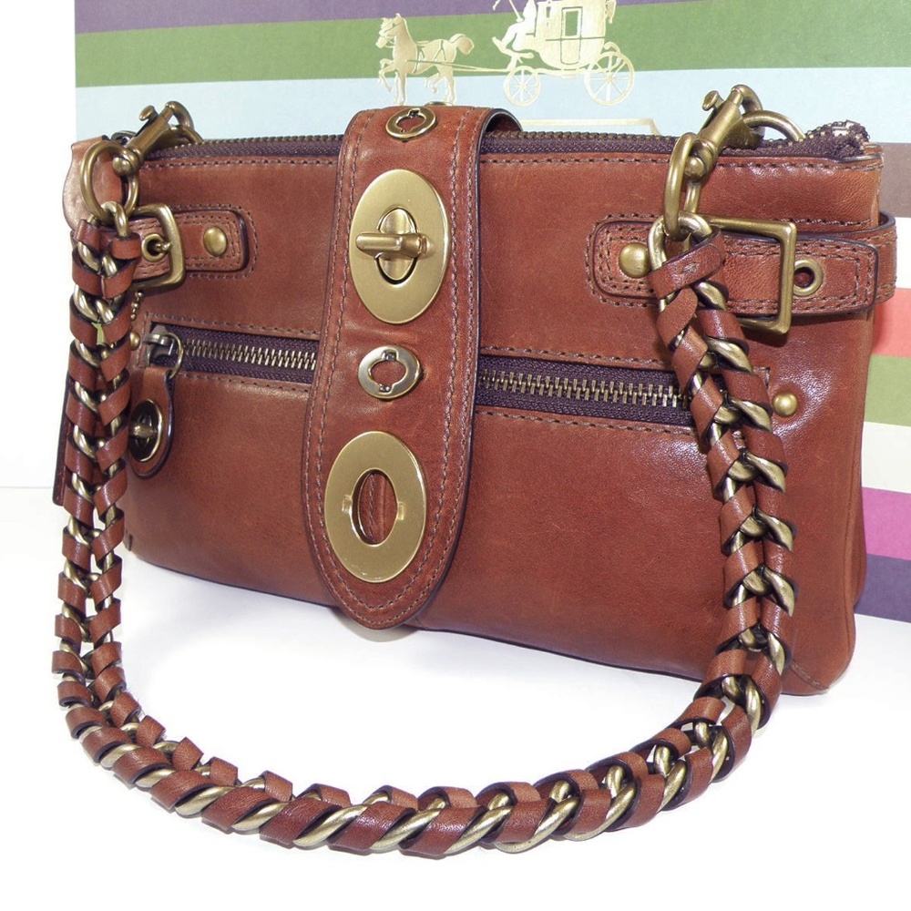 NEW COACH LEGACY BRIDGIT WHISKY BROWN SHOULDER BAG 11622 RARE 65TH ANNIVERSARY
